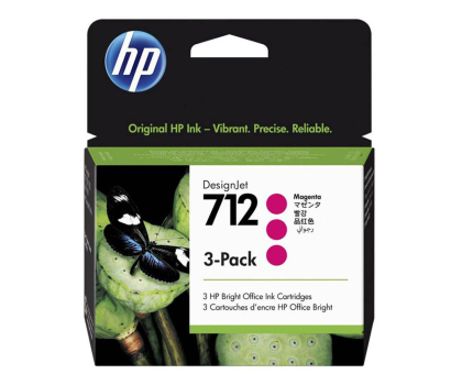 Tusz HP 712 magenta 29ml 3-Pack